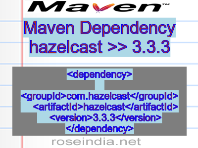 Maven dependency of hazelcast version 3.3.3