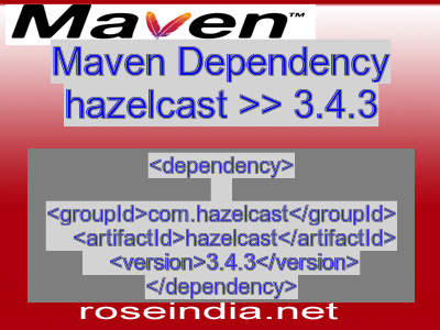 Maven dependency of hazelcast version 3.4.3