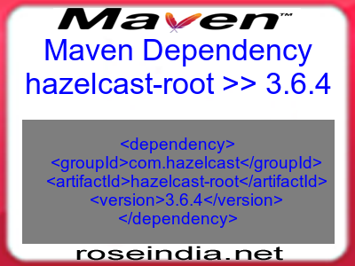 Maven dependency of hazelcast-root version 3.6.4