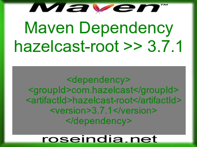 Maven dependency of hazelcast-root version 3.7.1