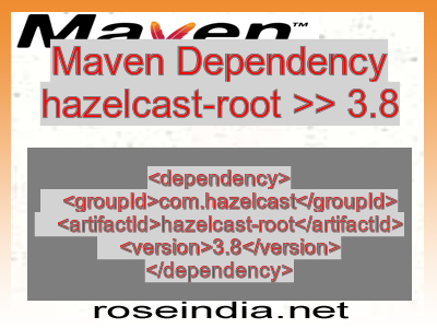 Maven dependency of hazelcast-root version 3.8