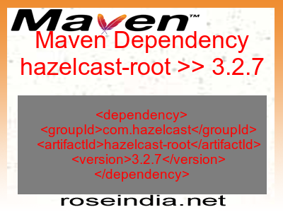 Maven dependency of hazelcast-root version 3.2.7