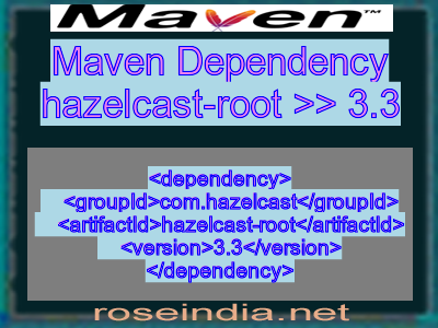 Maven dependency of hazelcast-root version 3.3