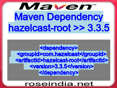Maven dependency of hazelcast-root version 3.3.5