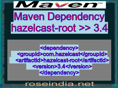 Maven dependency of hazelcast-root version 3.4
