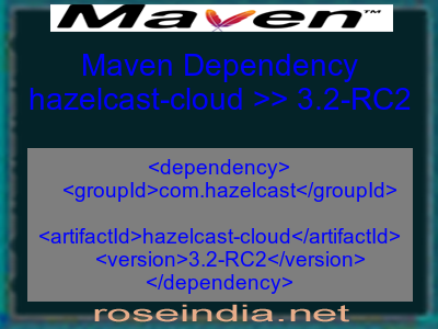 Maven dependency of hazelcast-cloud version 3.2-RC2