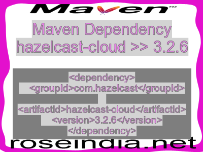 Maven dependency of hazelcast-cloud version 3.2.6