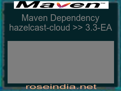 Maven dependency of hazelcast-cloud version 3.3-EA
