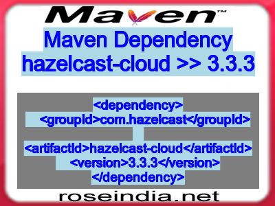 Maven dependency of hazelcast-cloud version 3.3.3