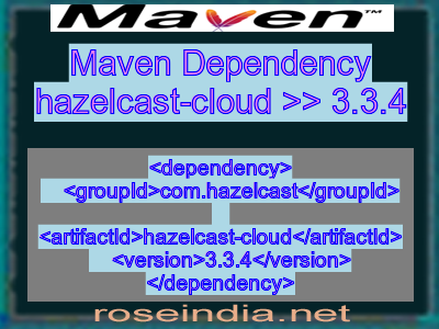 Maven dependency of hazelcast-cloud version 3.3.4