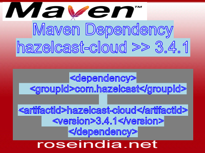 Maven dependency of hazelcast-cloud version 3.4.1