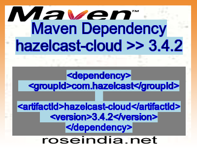 Maven dependency of hazelcast-cloud version 3.4.2