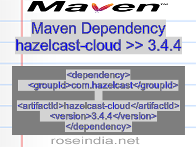 Maven dependency of hazelcast-cloud version 3.4.4