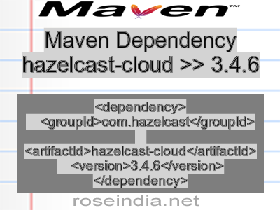 Maven dependency of hazelcast-cloud version 3.4.6