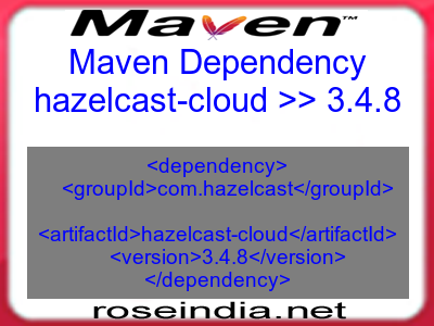 Maven dependency of hazelcast-cloud version 3.4.8