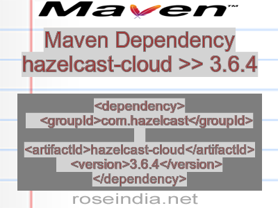 Maven dependency of hazelcast-cloud version 3.6.4