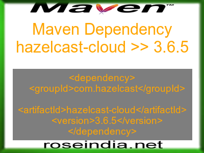 Maven dependency of hazelcast-cloud version 3.6.5