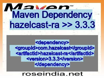 Maven dependency of hazelcast-ra version 3.3.3