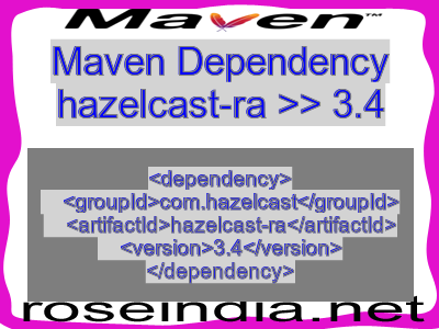 Maven dependency of hazelcast-ra version 3.4