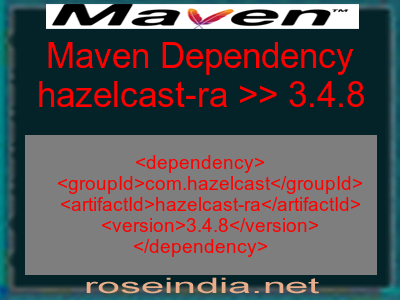 Maven dependency of hazelcast-ra version 3.4.8