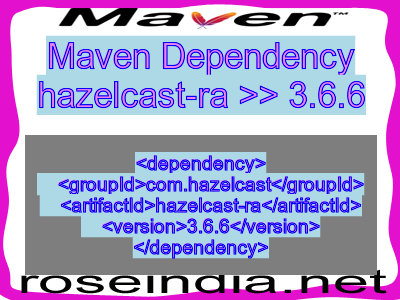 Maven dependency of hazelcast-ra version 3.6.6