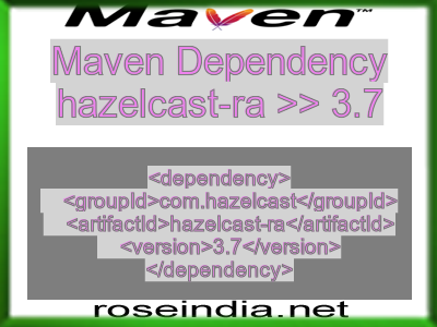 Maven dependency of hazelcast-ra version 3.7