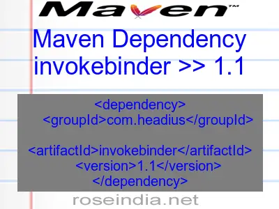 Maven dependency of invokebinder version 1.1