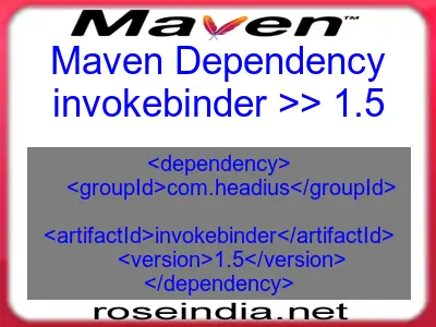 Maven dependency of invokebinder version 1.5