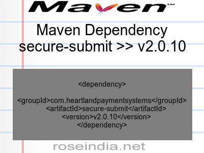 Maven dependency of secure-submit version v2.0.10