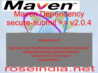 Maven dependency of secure-submit version v2.0.4