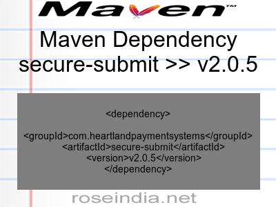Maven dependency of secure-submit version v2.0.5