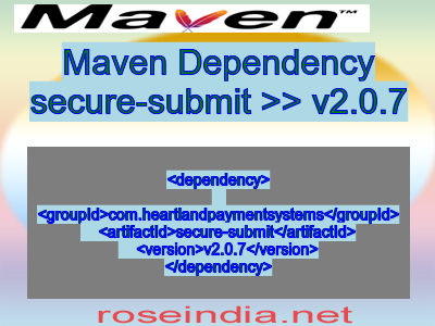 Maven dependency of secure-submit version v2.0.7