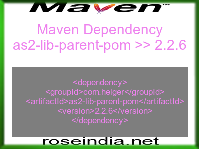 Maven dependency of as2-lib-parent-pom version 2.2.6