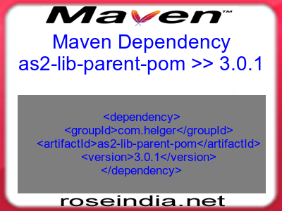 Maven dependency of as2-lib-parent-pom version 3.0.1