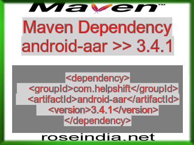 Maven dependency of android-aar version 3.4.1
