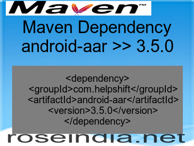 Maven dependency of android-aar version 3.5.0