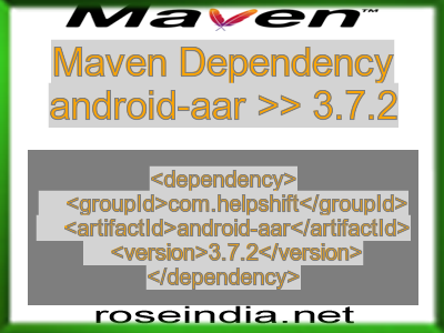 Maven dependency of android-aar version 3.7.2