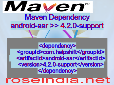 Maven dependency of android-aar version 4.2.0-support