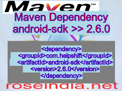 Maven dependency of android-sdk version 2.6.0