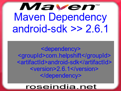 Maven dependency of android-sdk version 2.6.1
