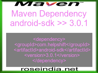 Maven dependency of android-sdk version 3.0.1
