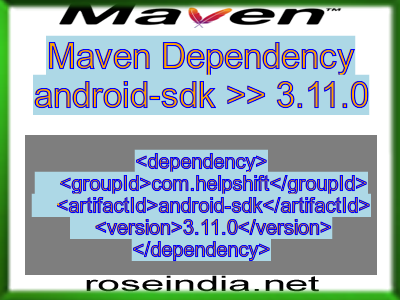 Maven dependency of android-sdk version 3.11.0
