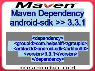 Maven dependency of android-sdk version 3.3.1
