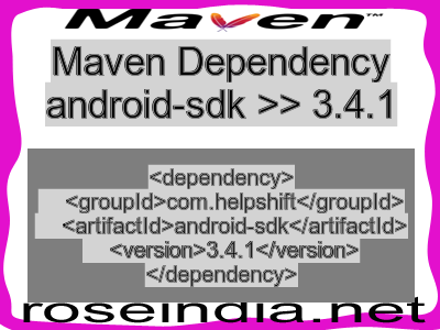 Maven dependency of android-sdk version 3.4.1
