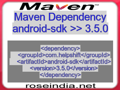 Maven dependency of android-sdk version 3.5.0