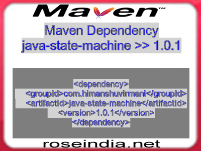 Maven dependency of java-state-machine version 1.0.1