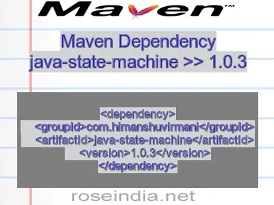Maven dependency of java-state-machine version 1.0.3