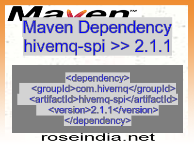 Maven dependency of hivemq-spi version 2.1.1