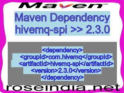 Maven dependency of hivemq-spi version 2.3.0