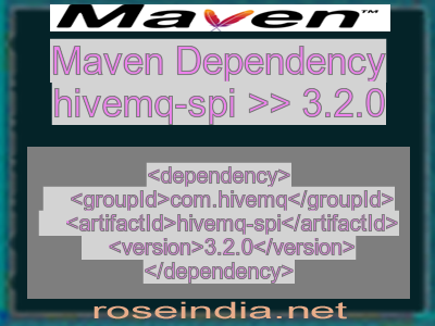 Maven dependency of hivemq-spi version 3.2.0